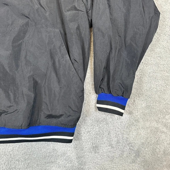 Vintage Nike Center Swoosh Windbreaker Pullover Black Blue XL 90s V-Neck Jacket - Picture 6 of 13